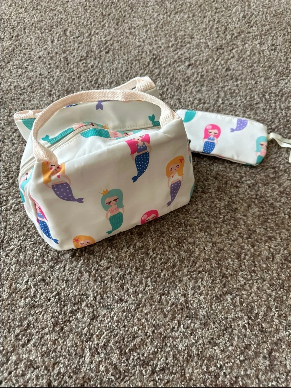 Kids Mermaid Lunch Bag & Extra Pouch